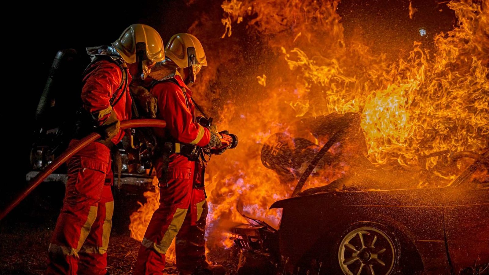 Firefighter in Ttraining